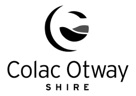 A black and white logo for colac ottawa shire