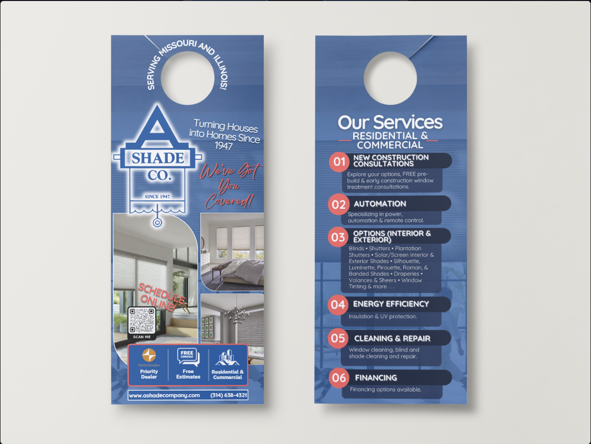 Double-sided door hanger for