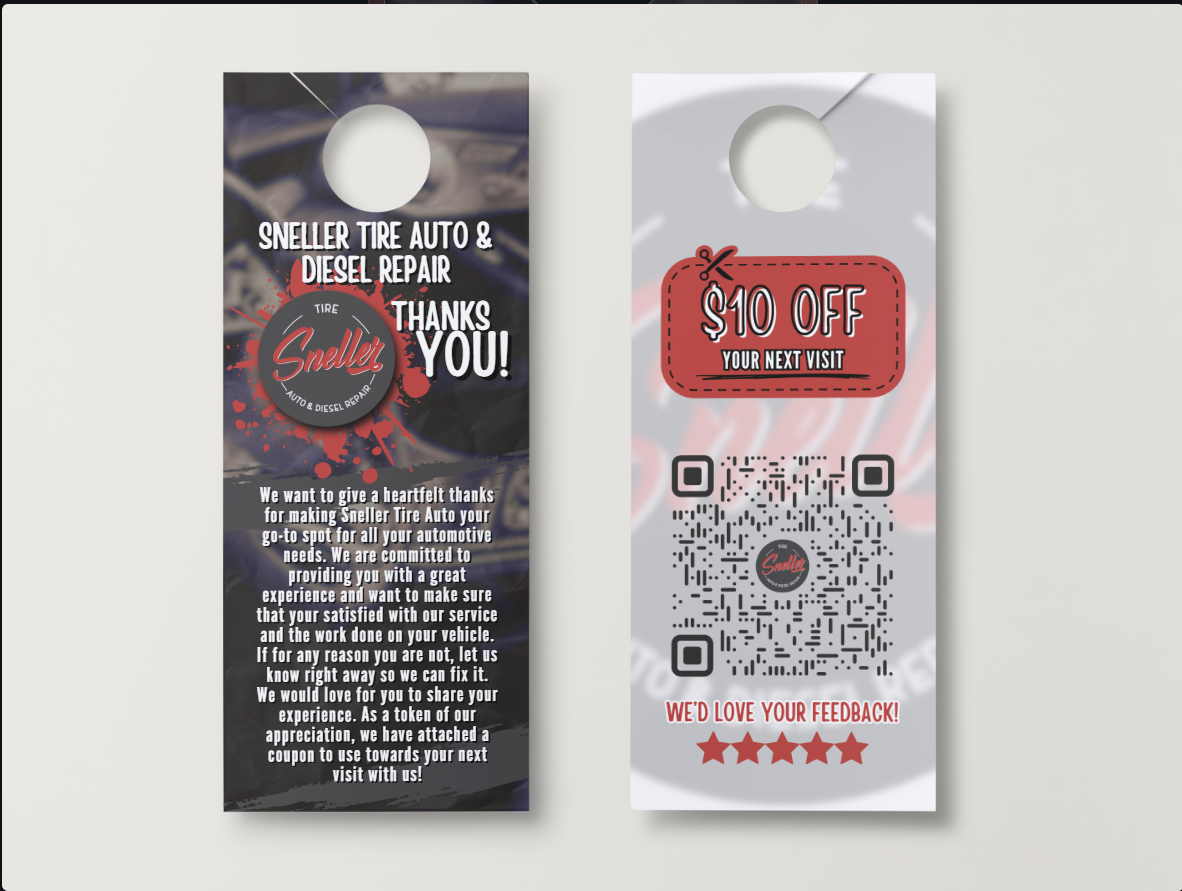 Two-sided door hanger for