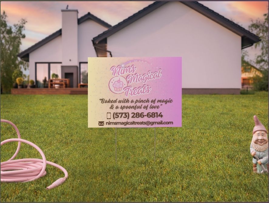 A promotional sign for