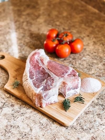 steak on counter