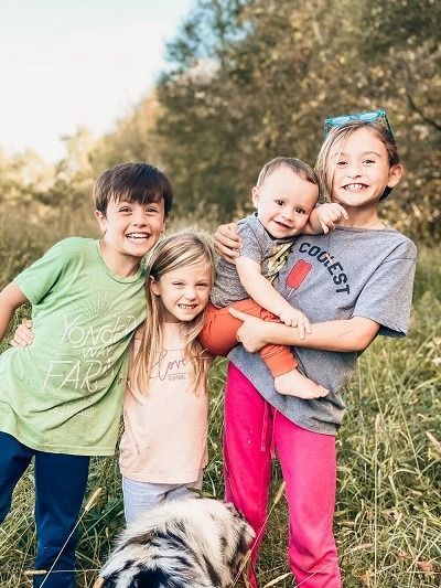 family on farm