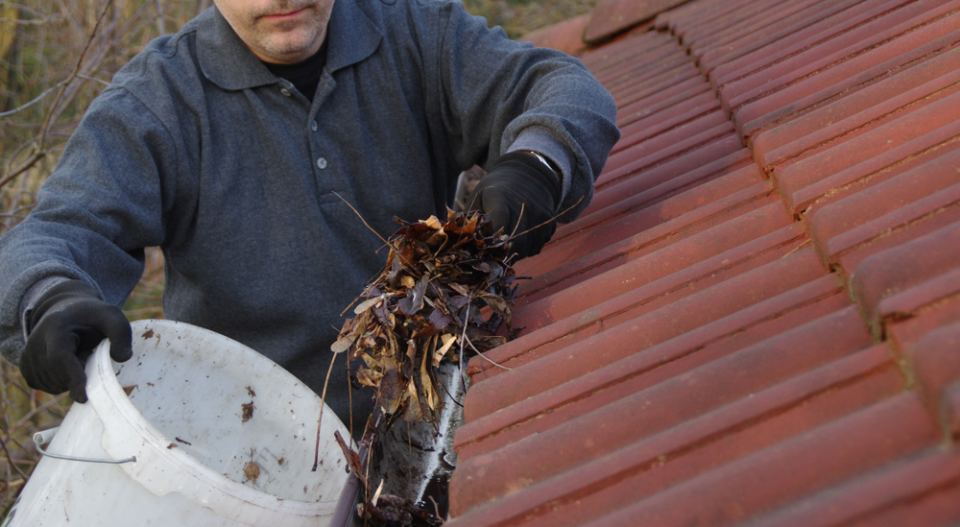 home terrace cluttered gutters cleaning