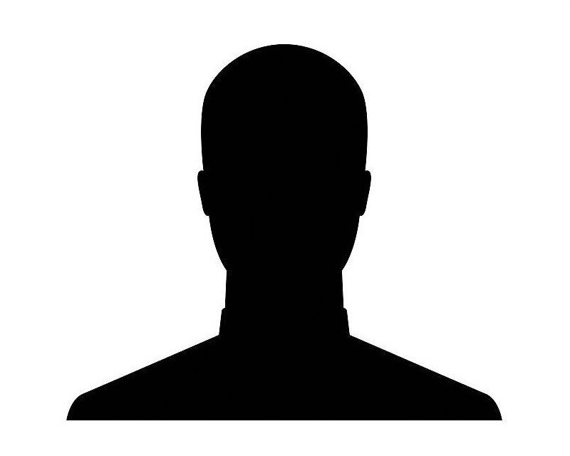 It is a silhouette of a man without a face.