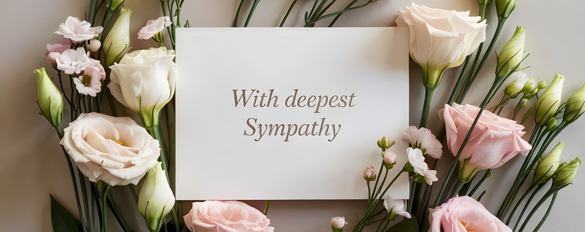 Sympathy Message with Floral Embrace