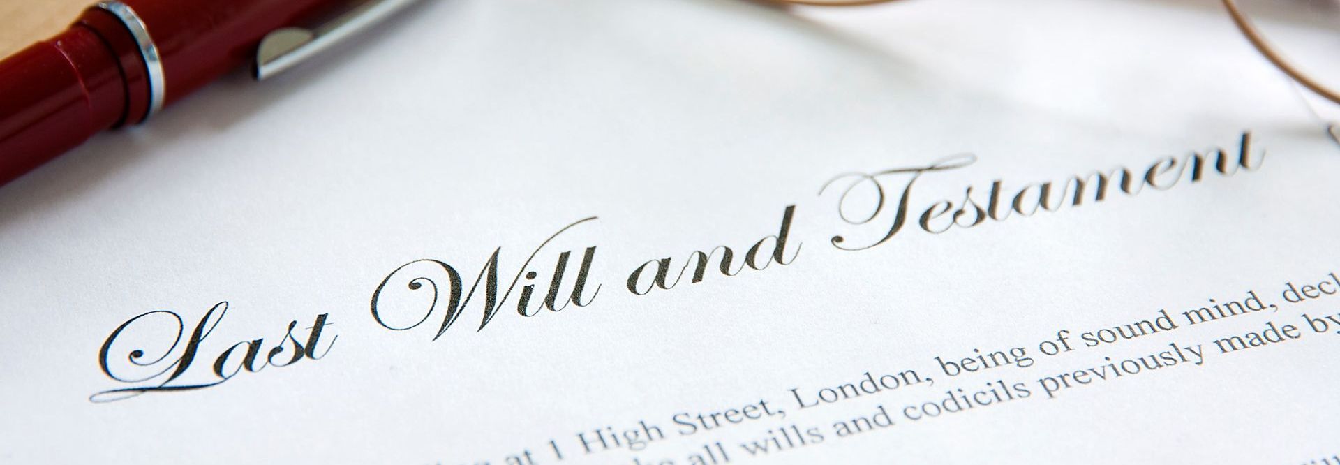 Last Will and Testament Concept