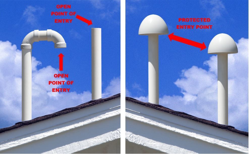 A picture of a chimney with the words 