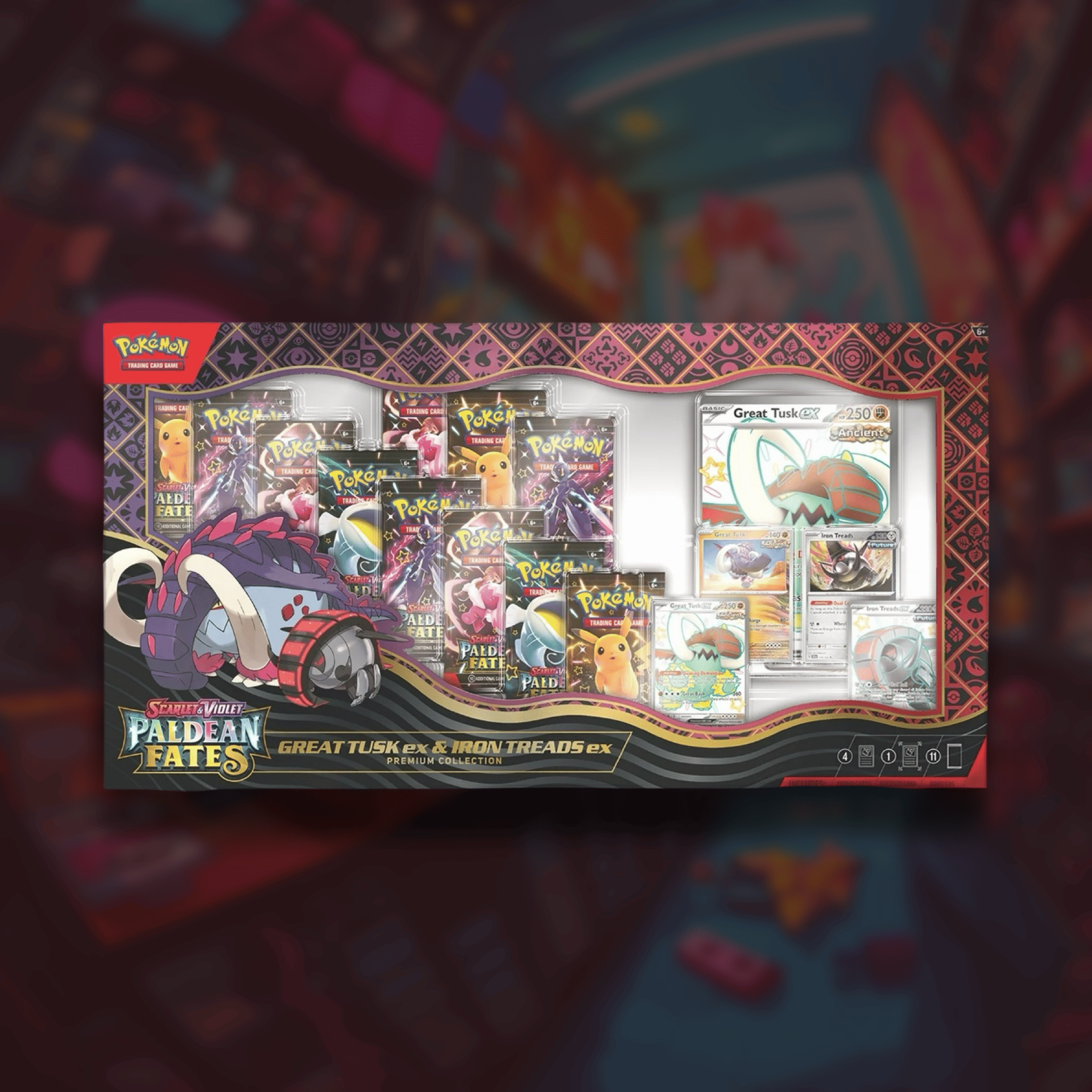 Pokémon TCG - SV: Paldean Fates - Great Tusk ex & Iron Treads ex Premium Collection