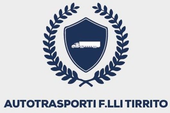 Logo di Autotrasporti LL Tirrito con scudo blu navy, icona di camion e corona d'alloro.