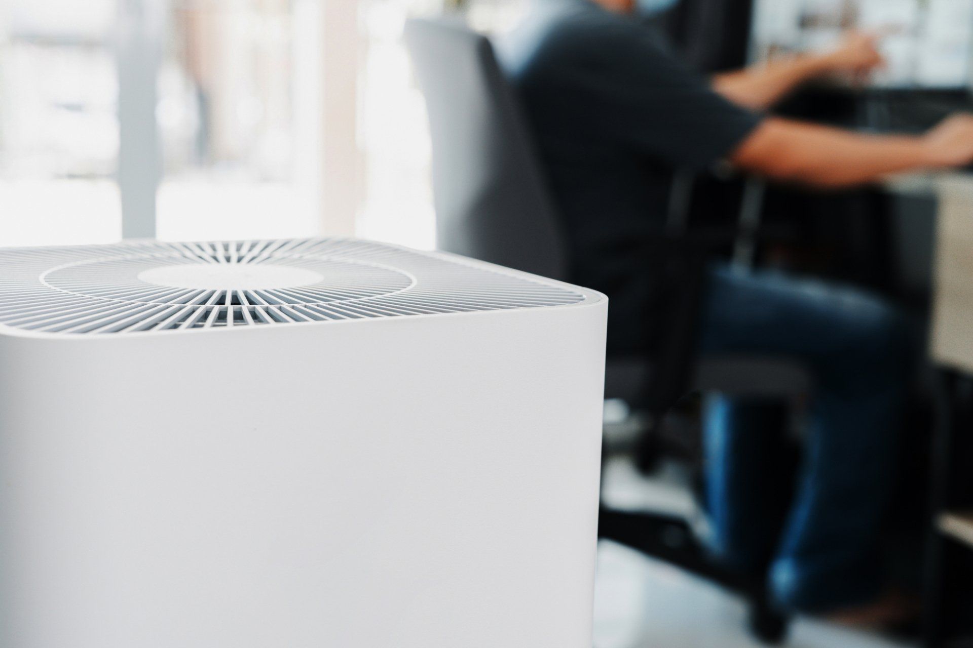 small air purifier in the office
