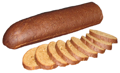 A loaf of bread next to a bunch of slices of bread