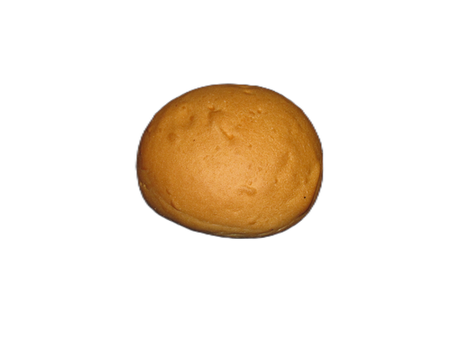 A small brown ball on a white background