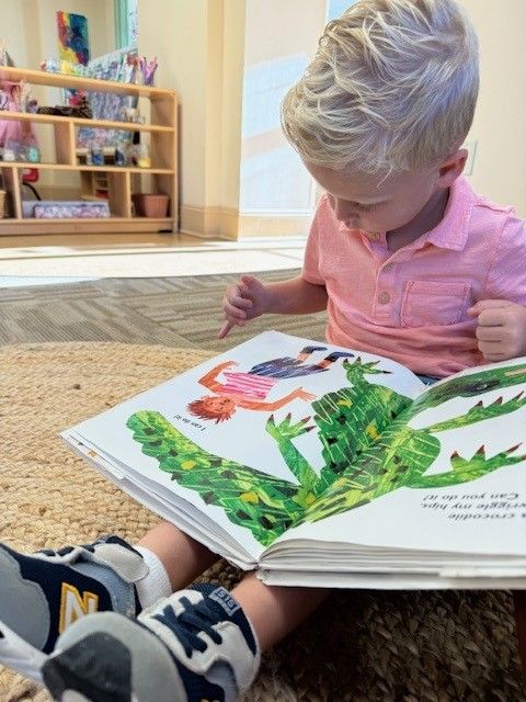 reading a book