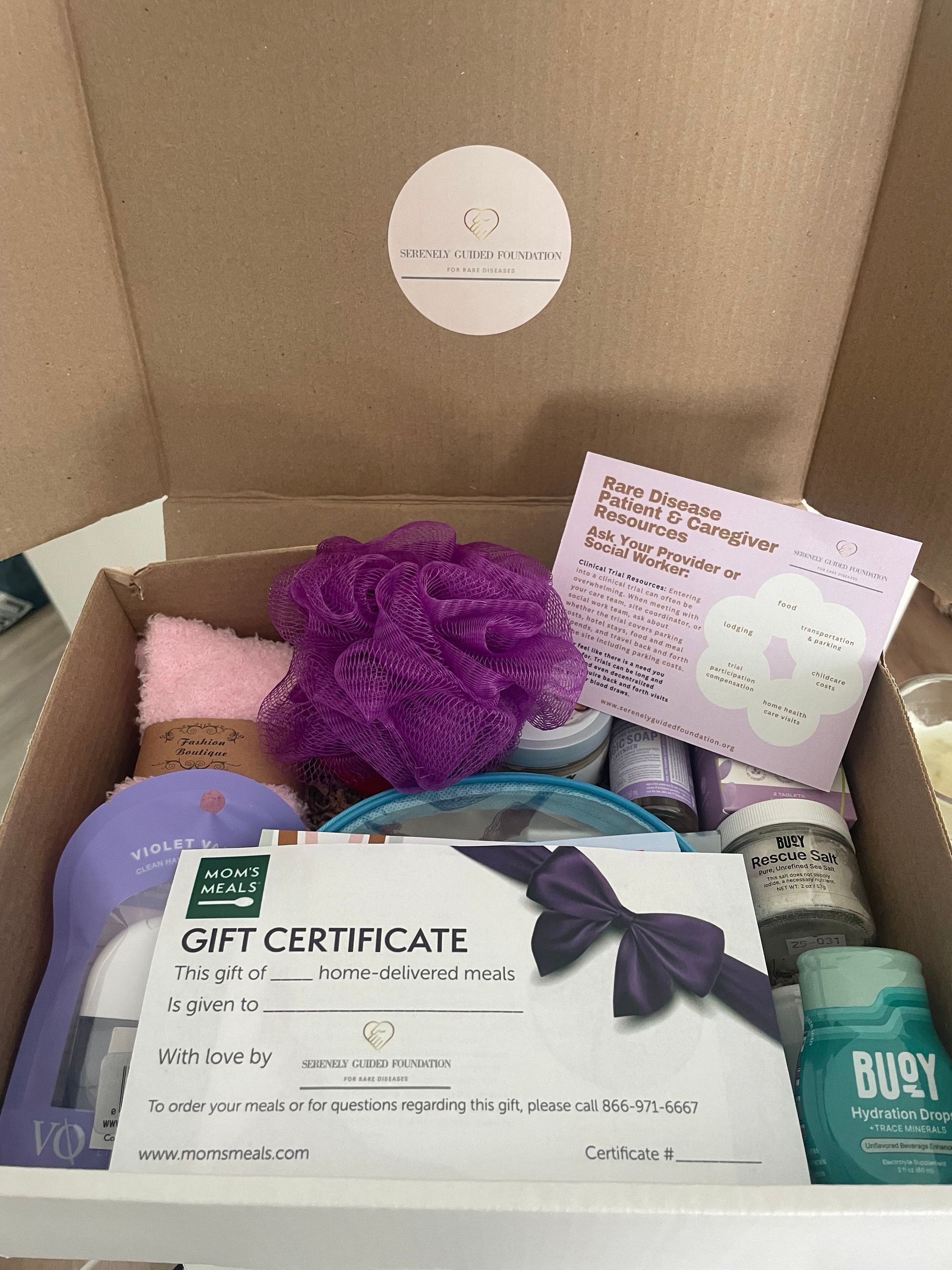 SGF care boxes for patients and caregivers of all rare diseases