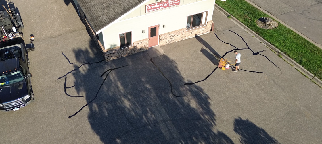 Parking lot pothole repair