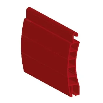 campione tapparella in PVC rossa