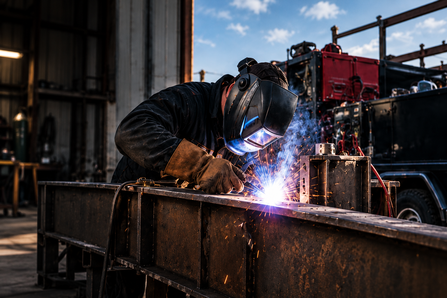Illustrative welding scene