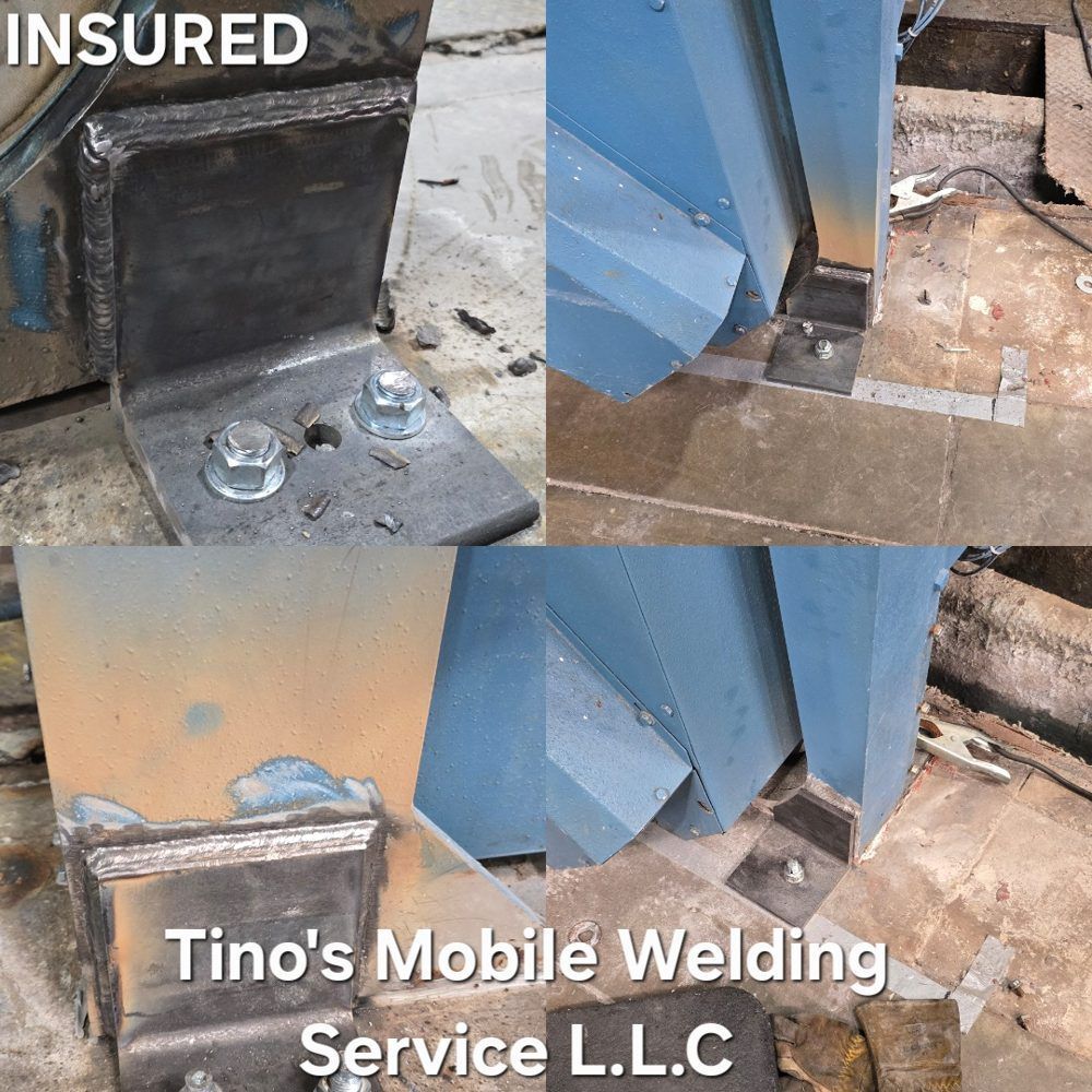 Metal plate repairs, original photo supplied by Tino