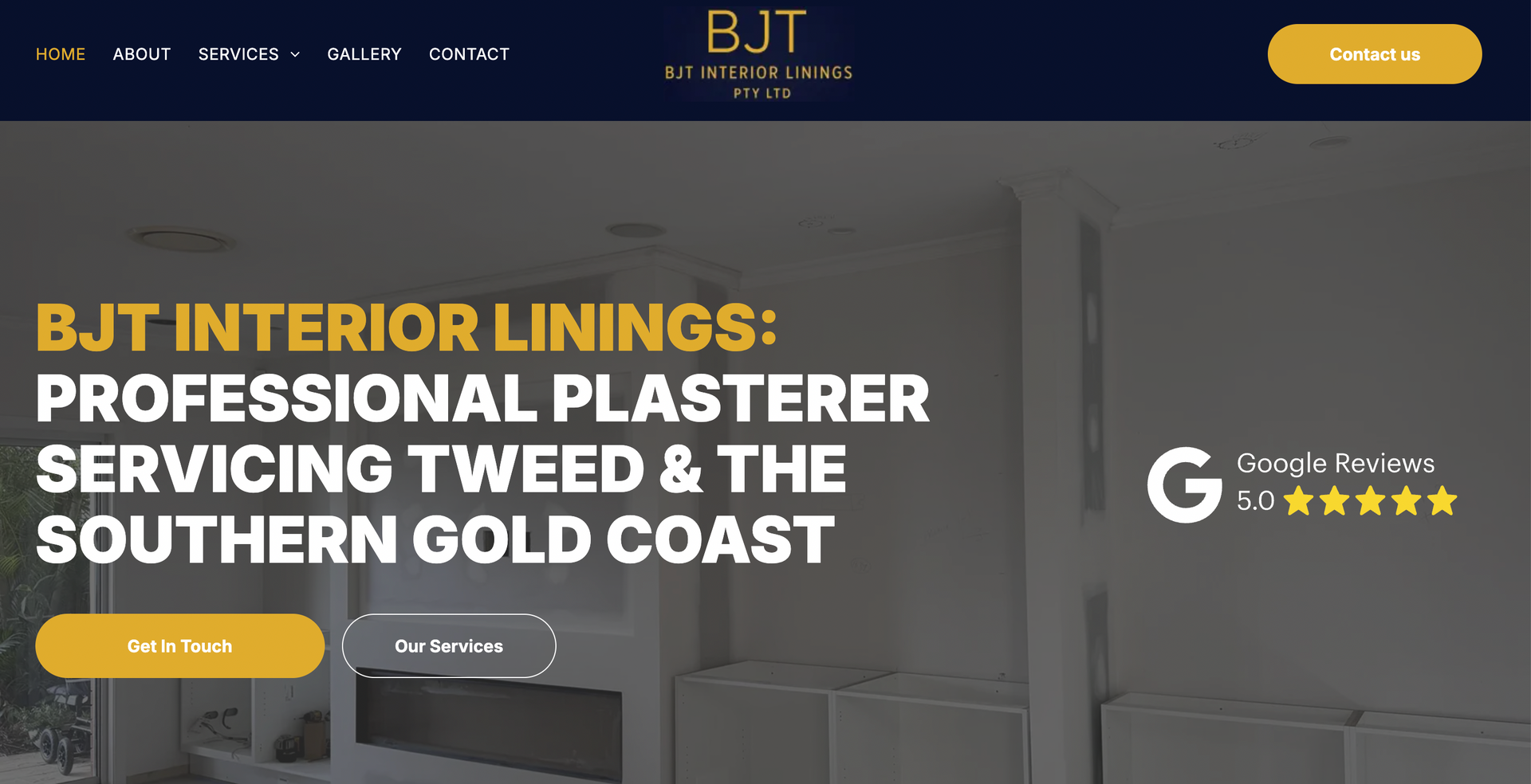 A website we built for a plastering company
