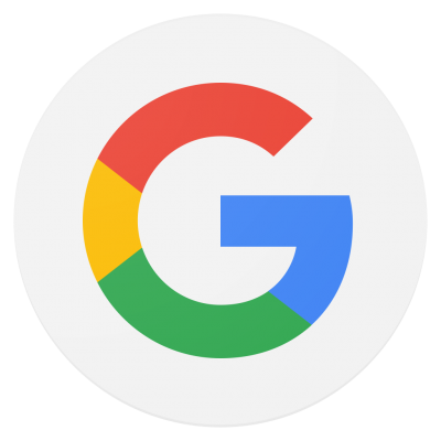 Google “G” logo in red, yellow, green, and blue on a white circular background