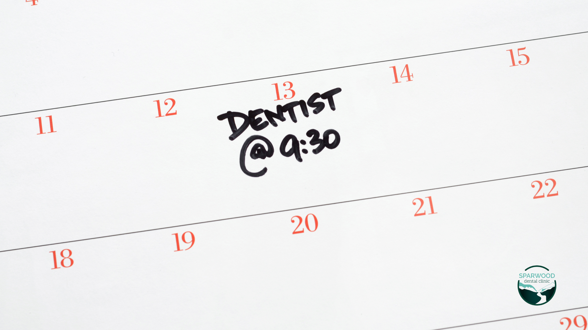 A calendar shows a date for a dentist appointment