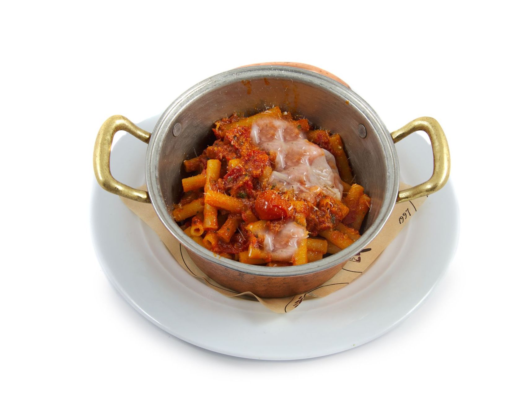 Mezzanielli con lardo e pomodorini
