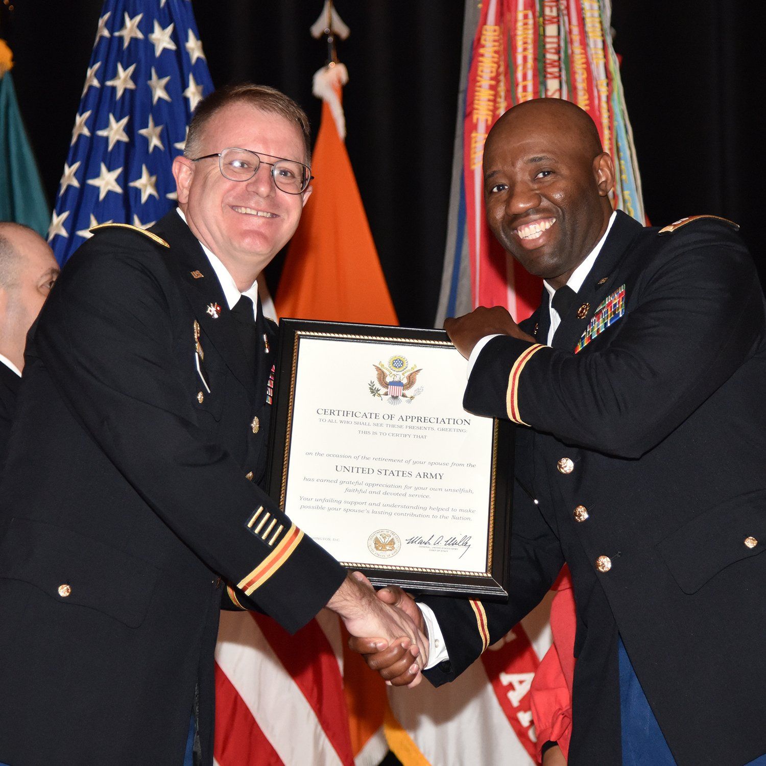 Sherman receiving an award