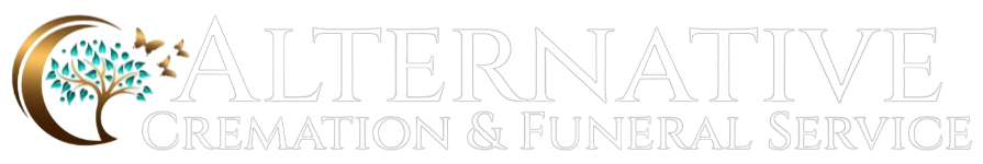 The logo for alternative cremation and funeral service has a tree on it.