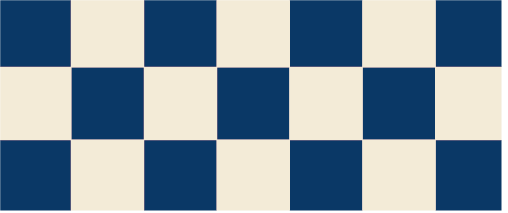 Blue and cream checkerboard pattern with alternating rectangular tiles