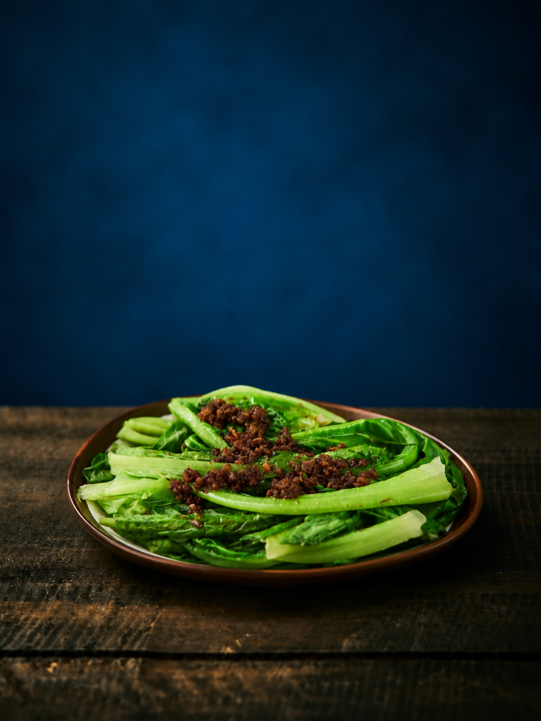 Lettuce with scallion oil