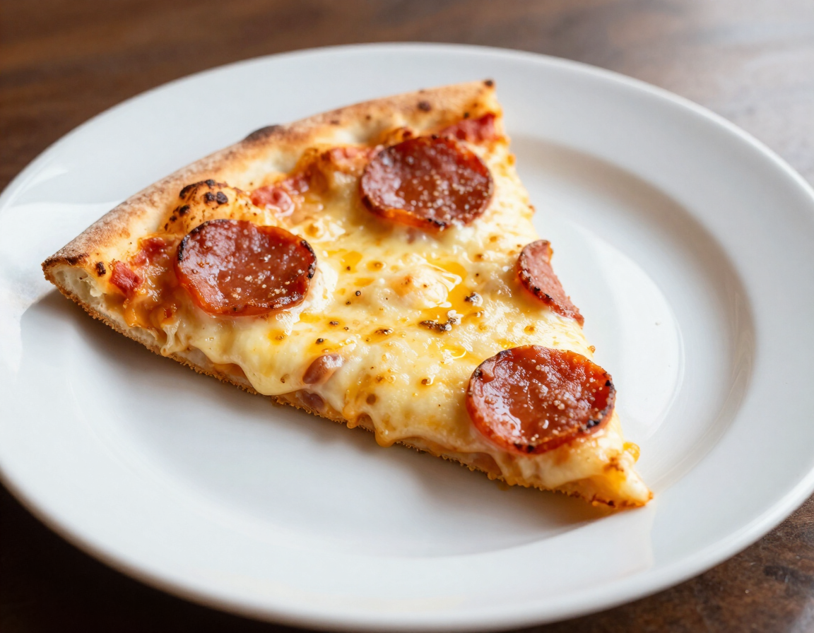 Slice of Pizza Without Drink, cheese or pepperoni