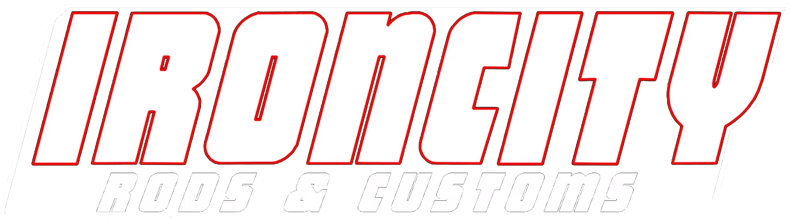 Bold red outlined &ldquo;IRONCITY&rdquo; logo on a white background