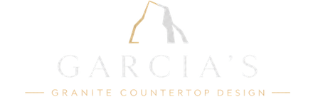 Garcia’s Granite Countertop Design logo with gold stylized “G” on white background