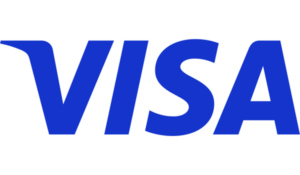 Blue Visa logo on a white background