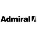 Admiral logo in black text with a stylized striped icon on a white background