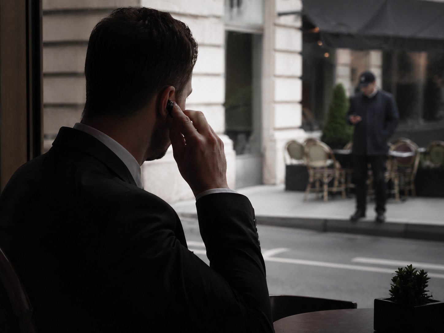 C&T Security Group low-profile security operative conducting discreet corporate monitoring in Dublin city centre