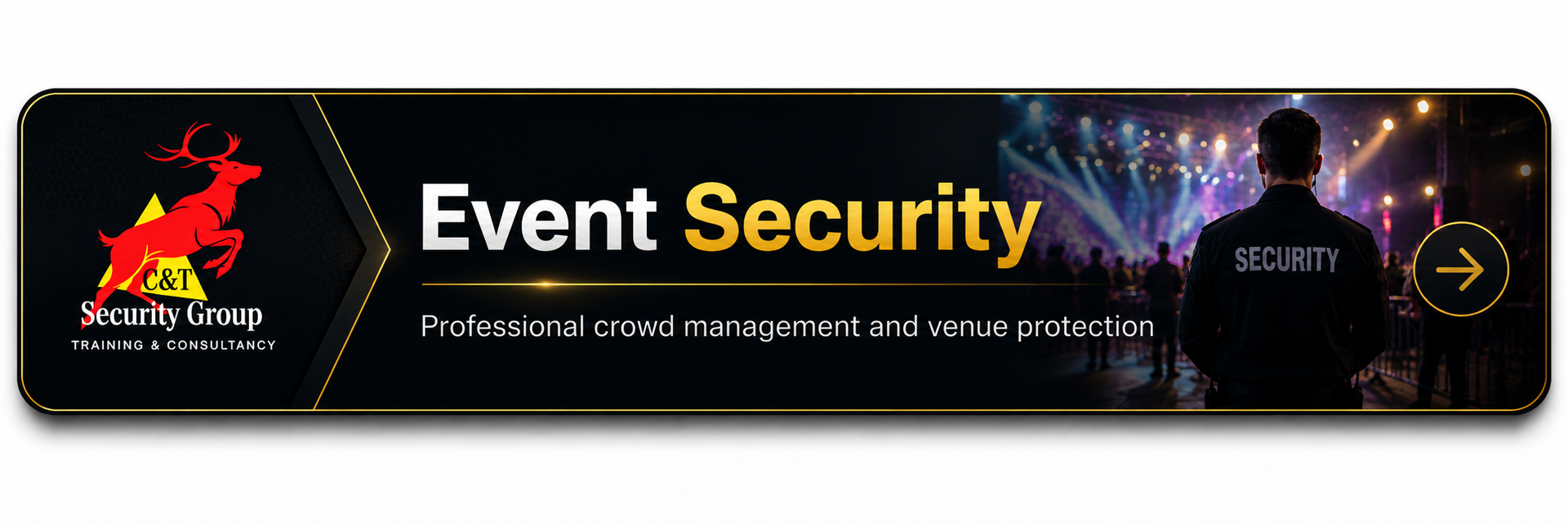C&T Security Group providing professional event security at a corporate, public or hospitality event in Cork.