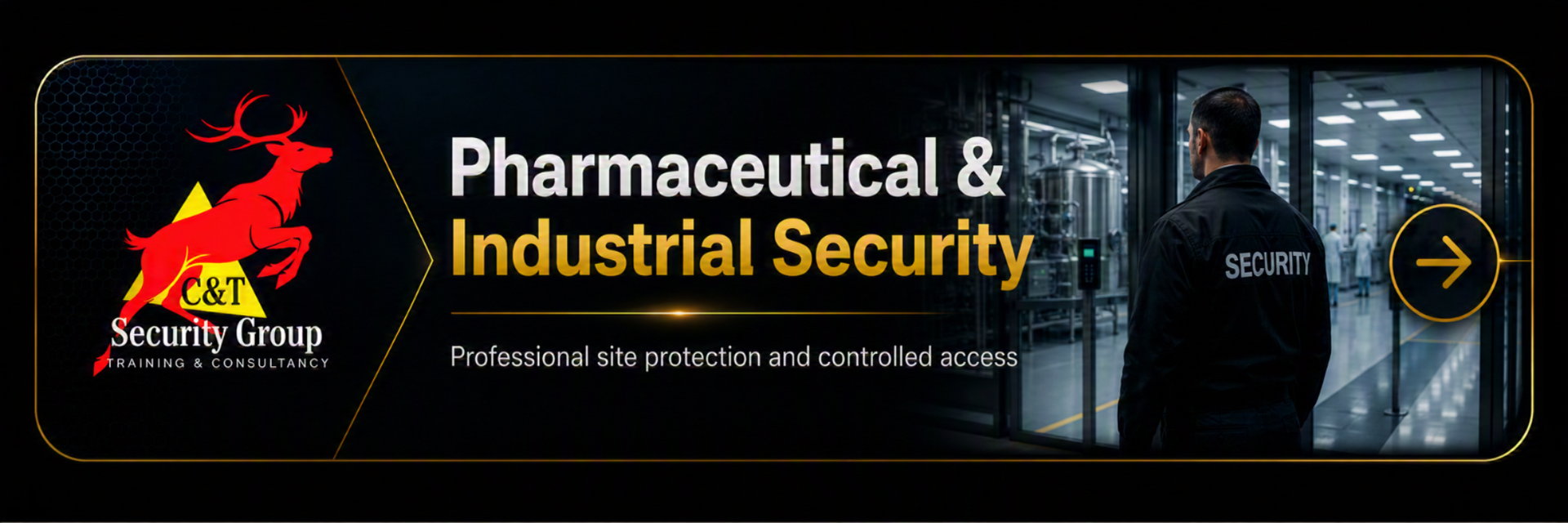 C&T Security Group industrial security consultation for pharmaceutical, life-science and manufacturing facilities in Cork.