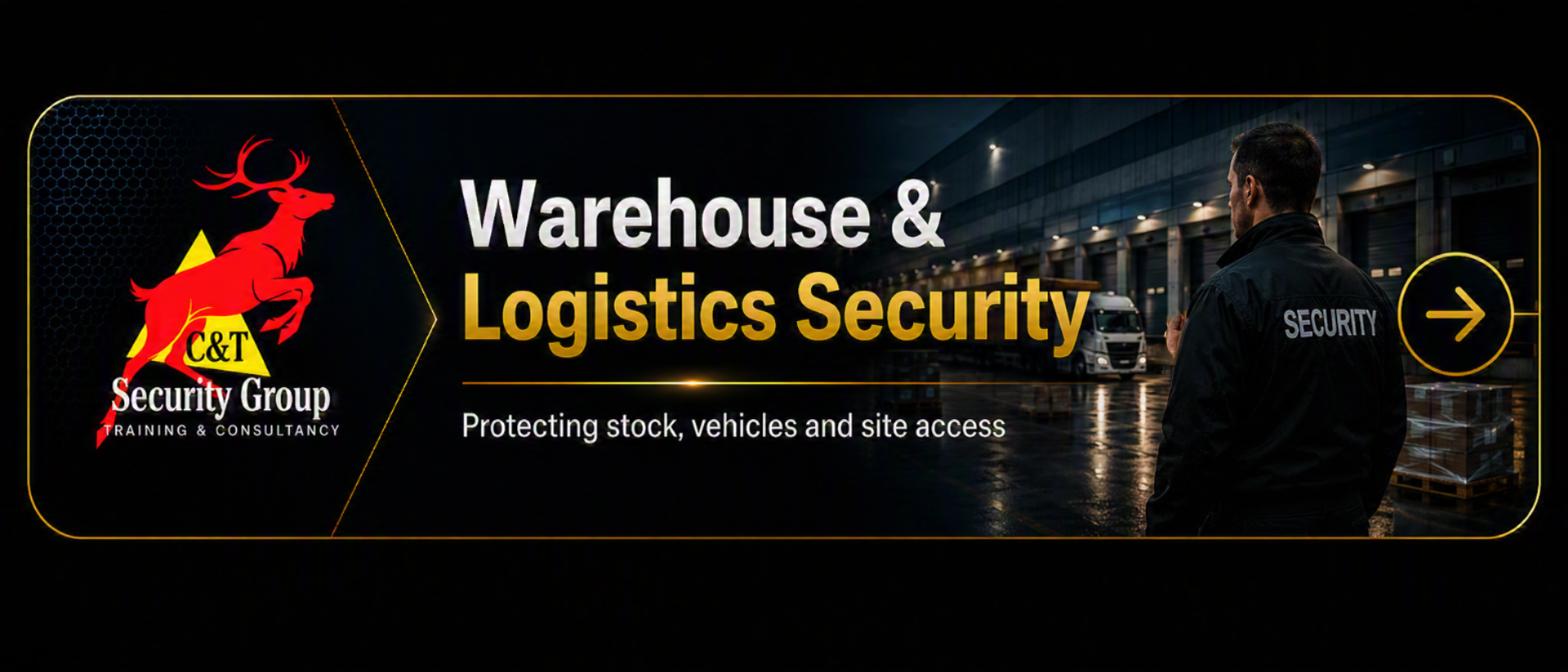 C&T Security Group providing warehouse, distribution and logistics security at a commercial facility in Cork.