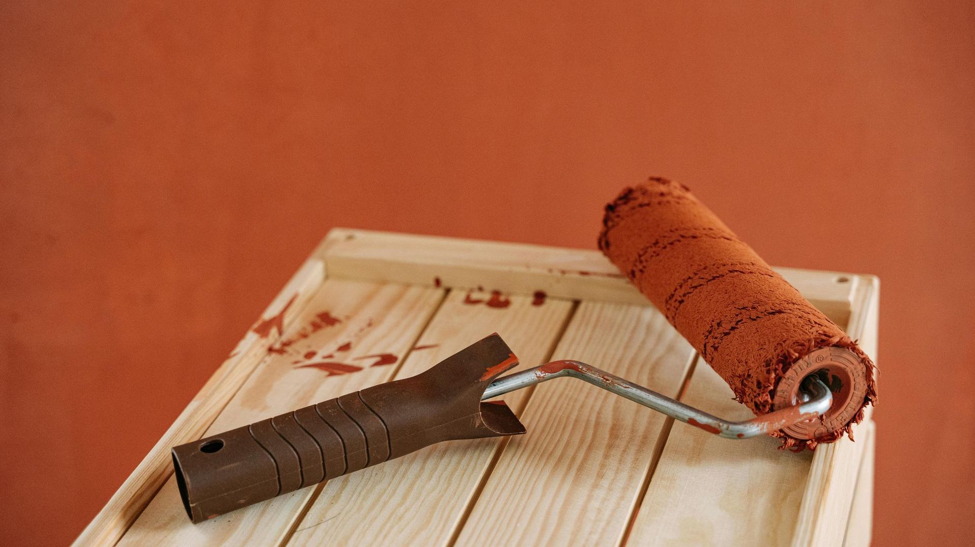 A Hallway with a Bulletin Board and Blue Cabinets — Painters Geelong in Geelong, VIC