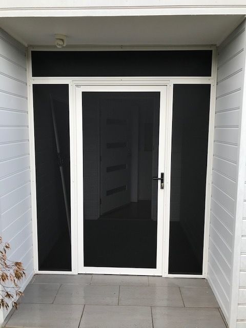 Closed Flyscreen Door — Clearshield Security Screens in Kiama, NSW