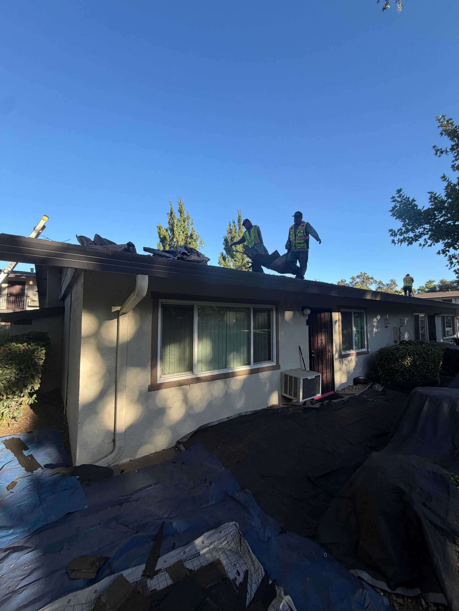 Carmichael Multi-Family Commercial Roof Tear-Off and Safe Debris Extraction
