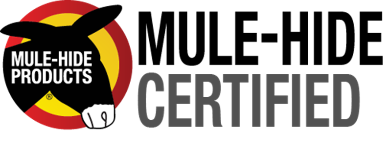 Mule-Hide Products logo with “Mule-Hide Certified” text on white background