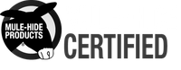 Mule-Hide Products logo with “CERTIFIED” text in black and white