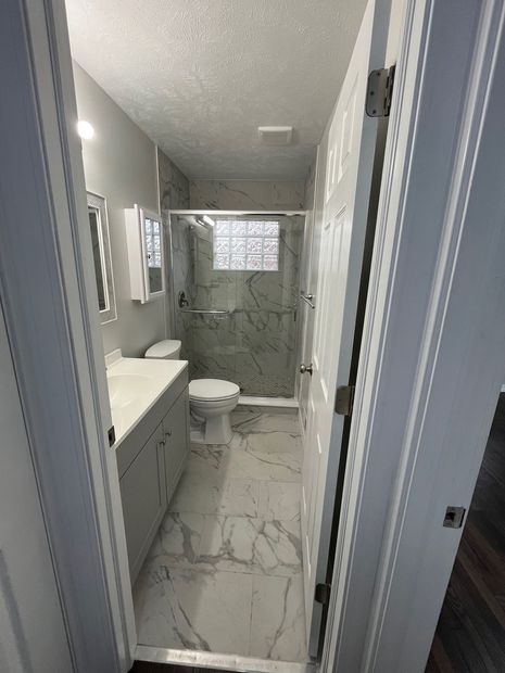 Remodeling and interior upgrades in a modern bathroom