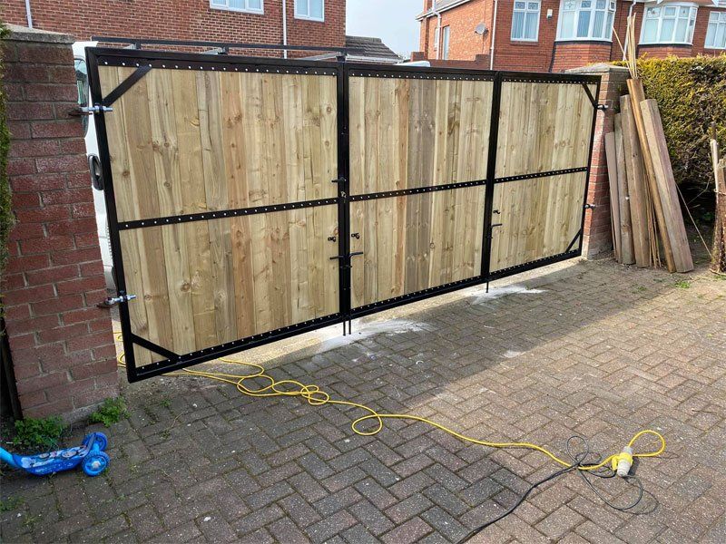 Large wooden gate