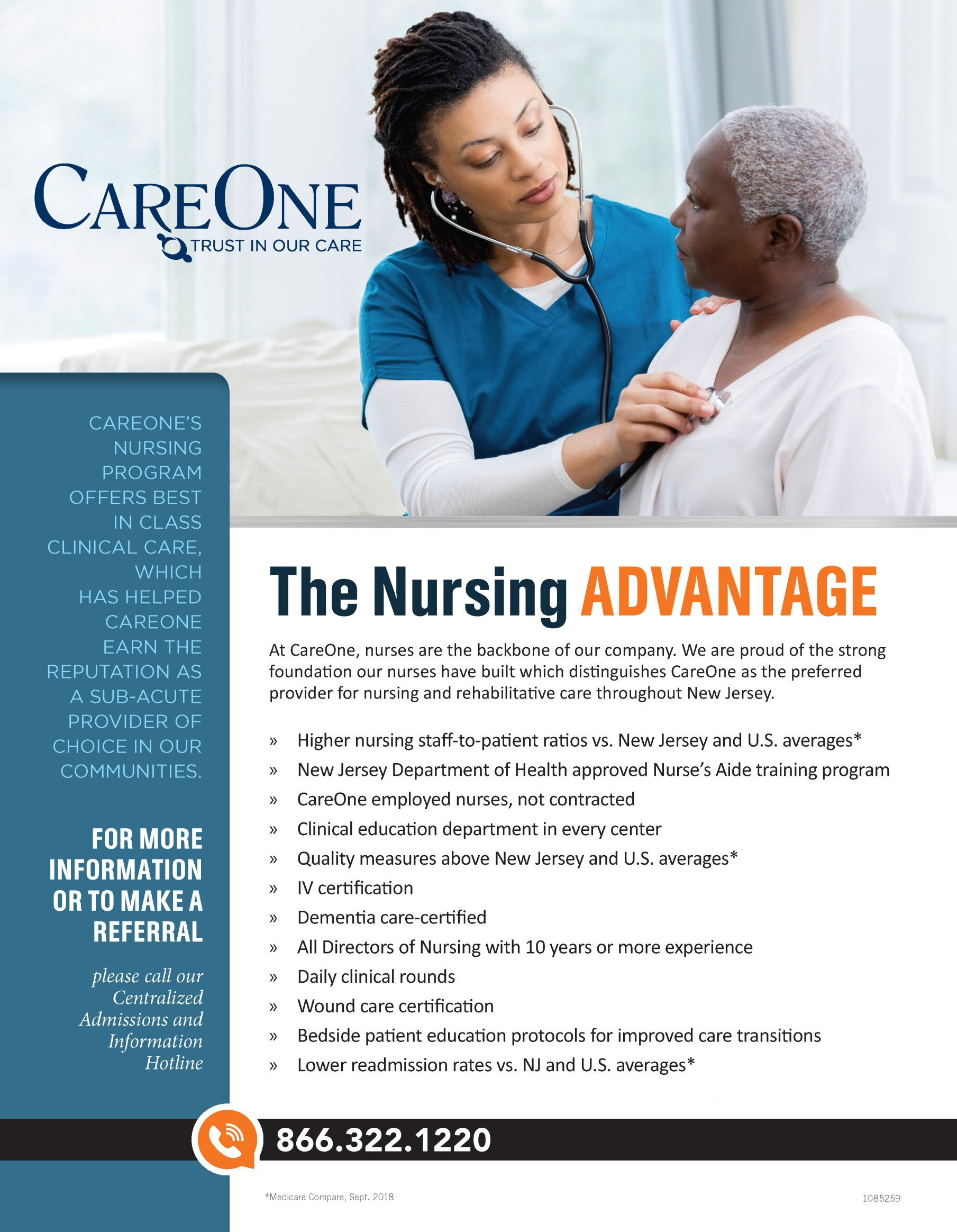 A nurse is listening to a patient 's heartbeat with a stethoscope.