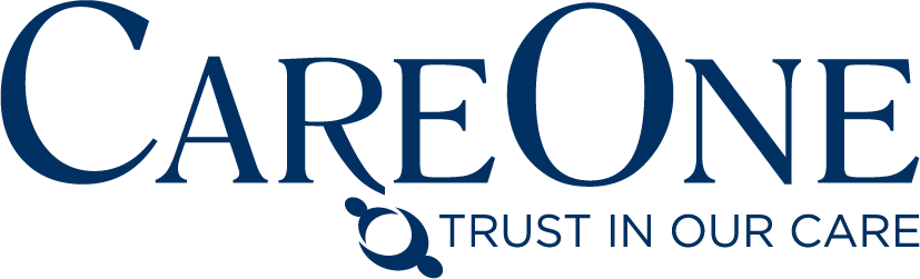 The logo for careone is blue and white and says `` trust in our care ''.