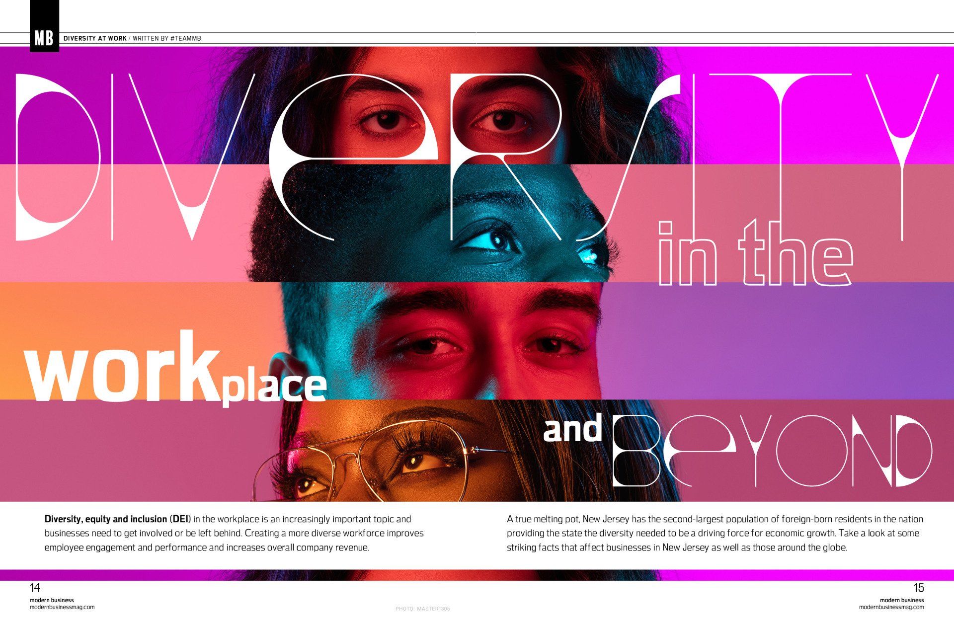 A poster that says diversity in the workplace and beyond