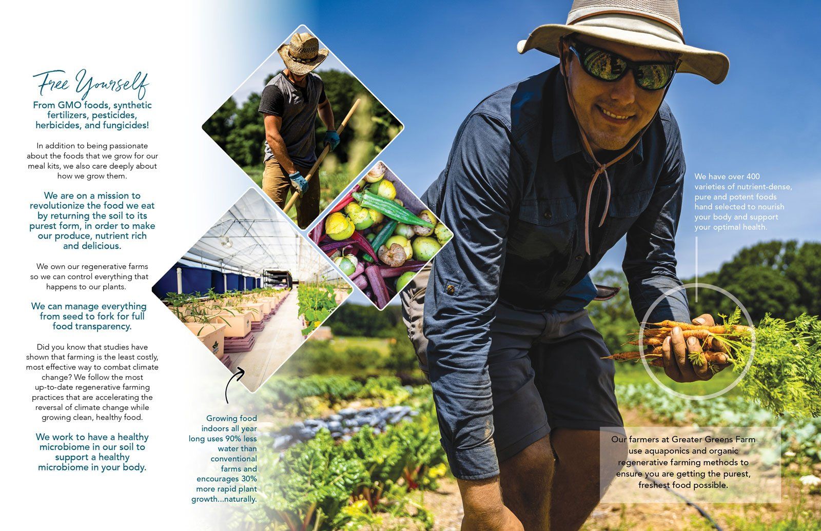 A man wearing a hat and sunglasses is working in a garden.